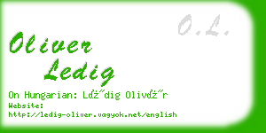 oliver ledig business card